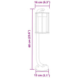 Outdoor Floor Lamp Black 60 cm Stainless Steel