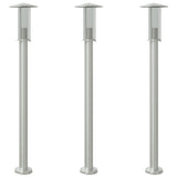 Outdoor Floor Lamps 3pcs Silver 100 cm Stainless Steel