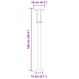 Outdoor Floor Lamps 3pcs Black 100 cm Stainless Steel
