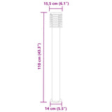 Outdoor Floor Lamps 3pcs Silver 110cm Stainless Steel
