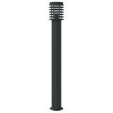 Outdoor Floor Lamps 3pcs Black 110cm Stainless Steel