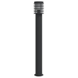 Outdoor Floor Lamps 3pcs Black 110cm Stainless Steel