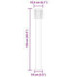 Outdoor Floor Lamps 3pcs Black 110cm Stainless Steel