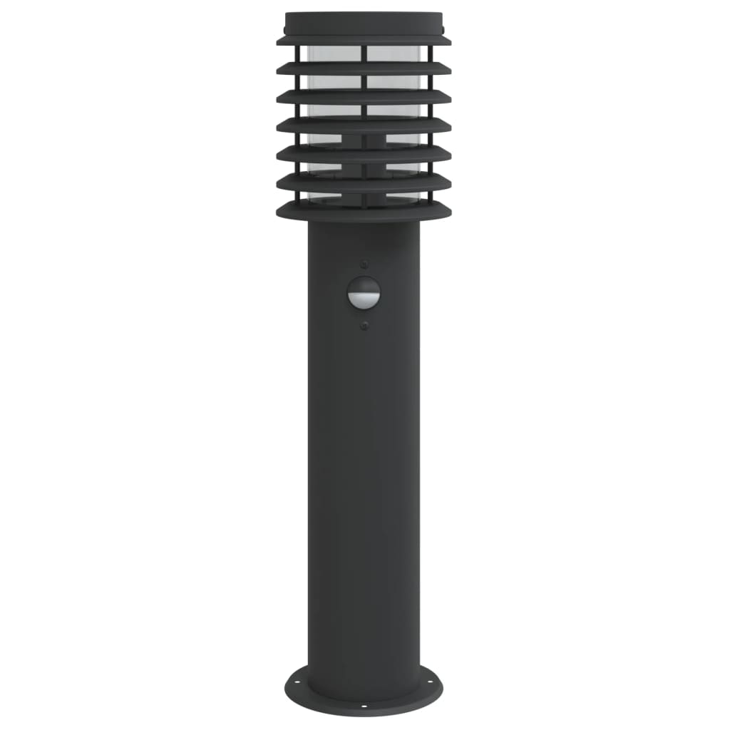 Outdoor Floor Lamp with Sensor Black 60 cm Stainless Steel
