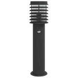 Outdoor Floor Lamps with Sensors 3pcs Black 60 cm Stainless Steel
