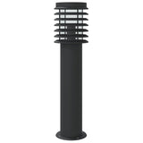 Outdoor Floor Lamps with Sensors 3pcs Black 60 cm Stainless Steel