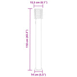 Outdoor Floor Lamps with Outlet 3pcs Silver 110cm Stainless Steel