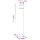 Outdoor Floor Lamp Black 80 cm Aluminium
