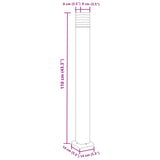 Outdoor Floor Lamps 3pcs Black 110 cm Aluminium