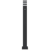 Outdoor Floor Lamps with Sensors 3pcs Black 110 cm Aluminium