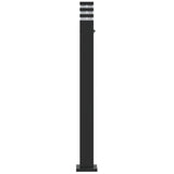 Outdoor Floor Lamps with Sensors 3pcs Black 110 cm Aluminium