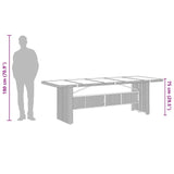 11 Piece Garden Dining Set with Cushions Grey Poly Rattan