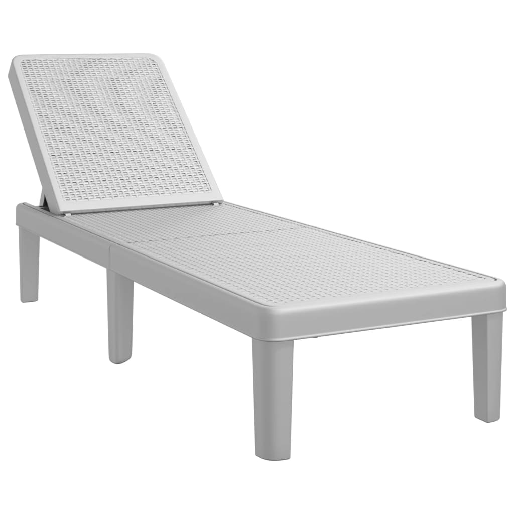 4-Way Height Adjustable Sun Lounger 155.5x57x28 cm Polypropylene