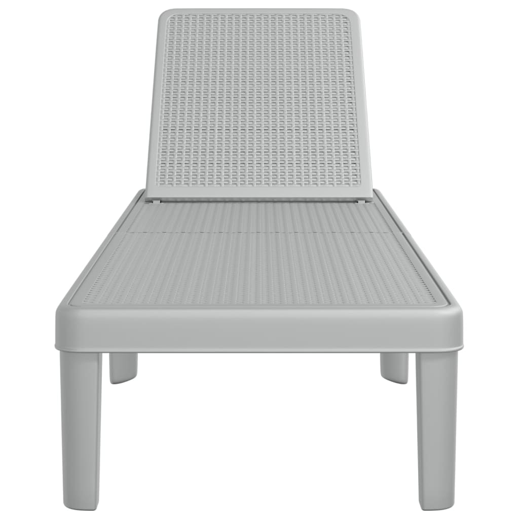 4-Way Height Adjustable Sun Lounger 155.5x57x28 cm Polypropylene