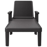 4-Way Height Adjustable Sun Lounger 155.5x57x28 cm Polypropylene