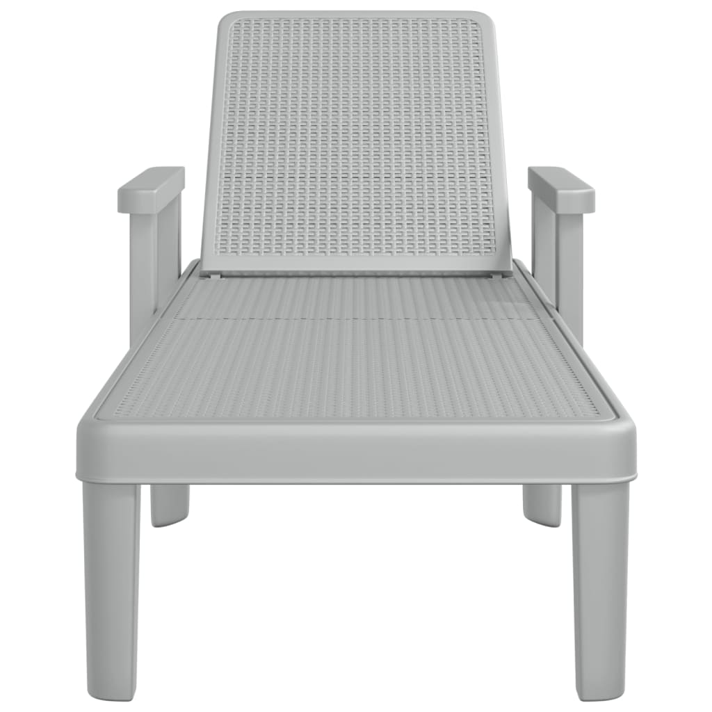 4-Way Height Adjustable Sun Lounger 155.5x57x28 cm Polypropylene