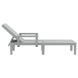 4-Way Height Adjustable Sun Lounger 155.5x57x28 cm Polypropylene