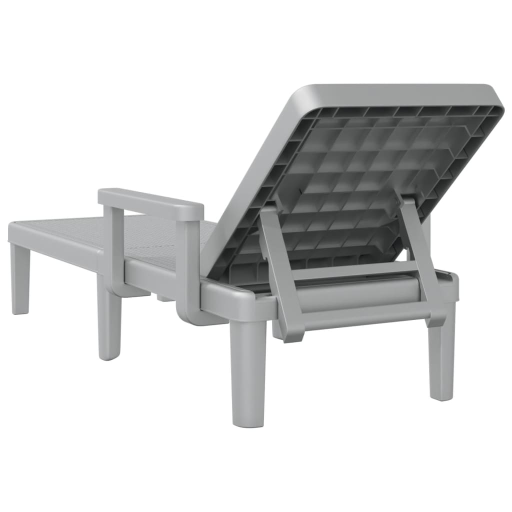 4-Way Height Adjustable Sun Lounger 155.5x57x28 cm Polypropylene