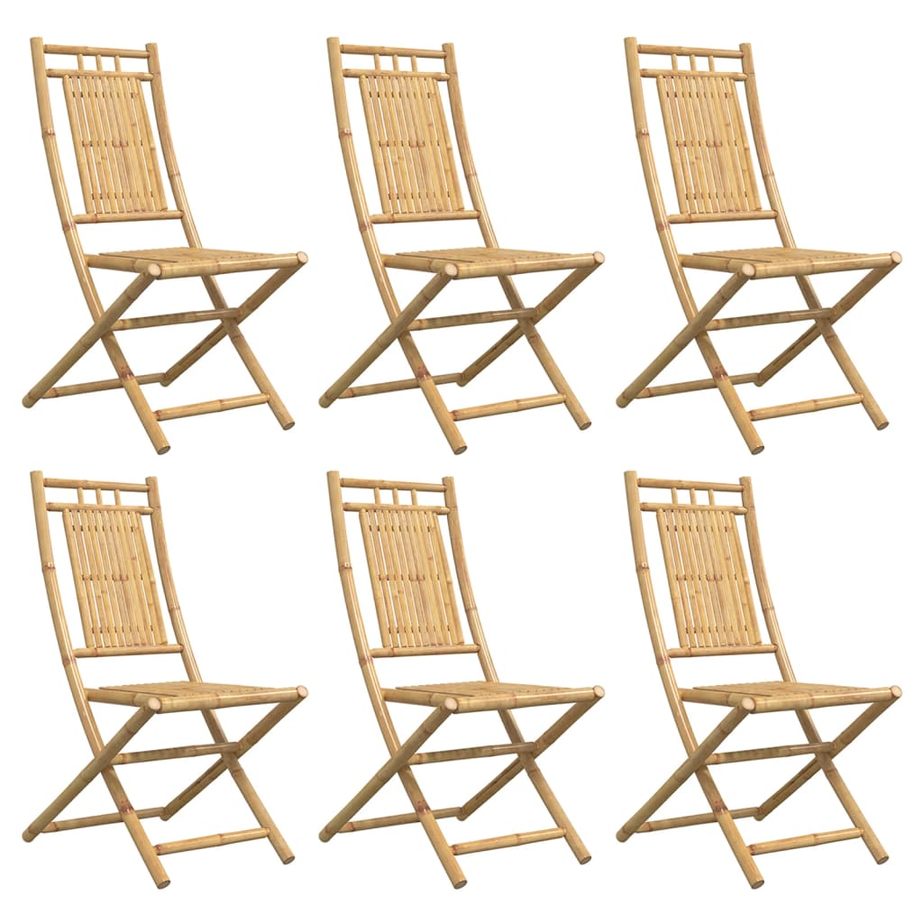 Folding Garden Chairs 6 pcs 46x66x99 cm Bamboo