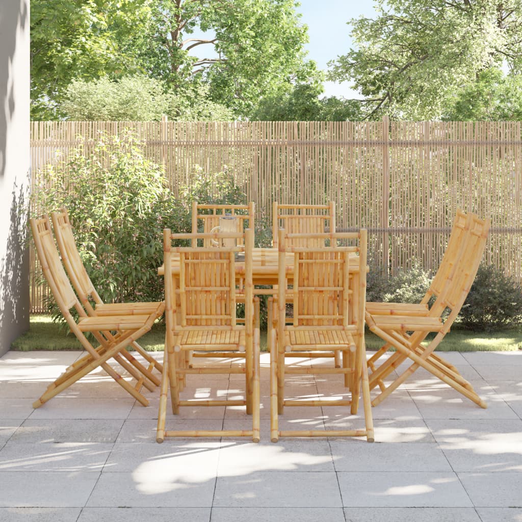 Folding Garden Chairs 8 pcs 46x66x99 cm Bamboo