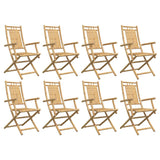 Folding Garden Chairs 8 pcs 53x66x99 cm Bamboo