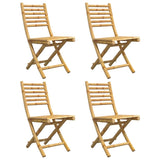 Folding Garden Chairs 4 pcs 43x54x88 cm Bamboo