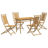 5 Piece Garden Dining Set Bamboo