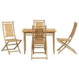 5 Piece Garden Dining Set Bamboo