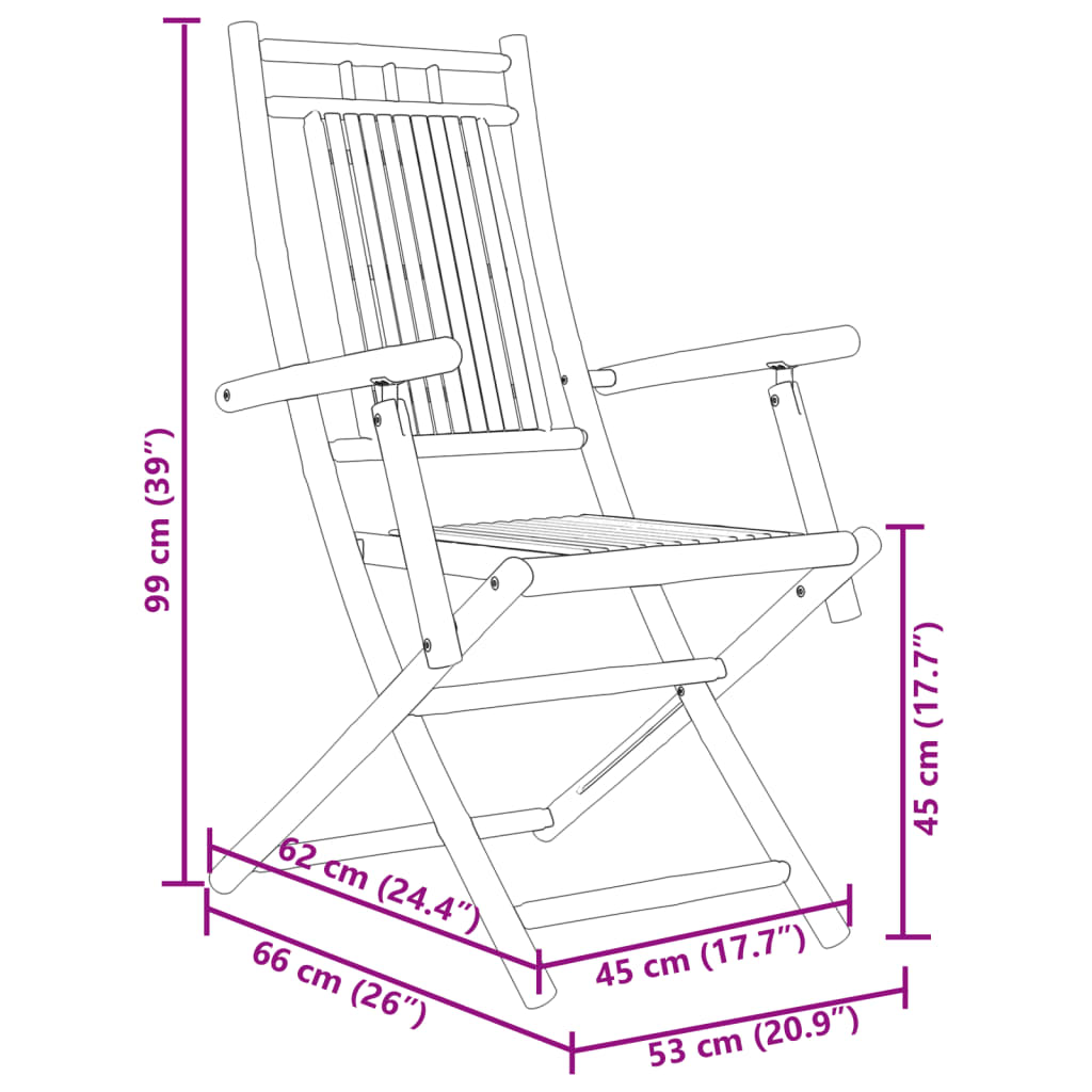 3 Piece Bistro Set Bamboo