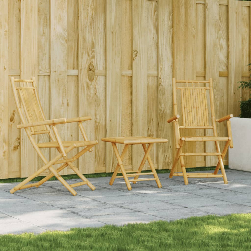 3 Piece Bistro Set Bamboo