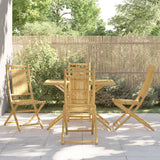 5 Piece Garden Dining Set Bamboo