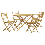 5 Piece Garden Dining Set Bamboo