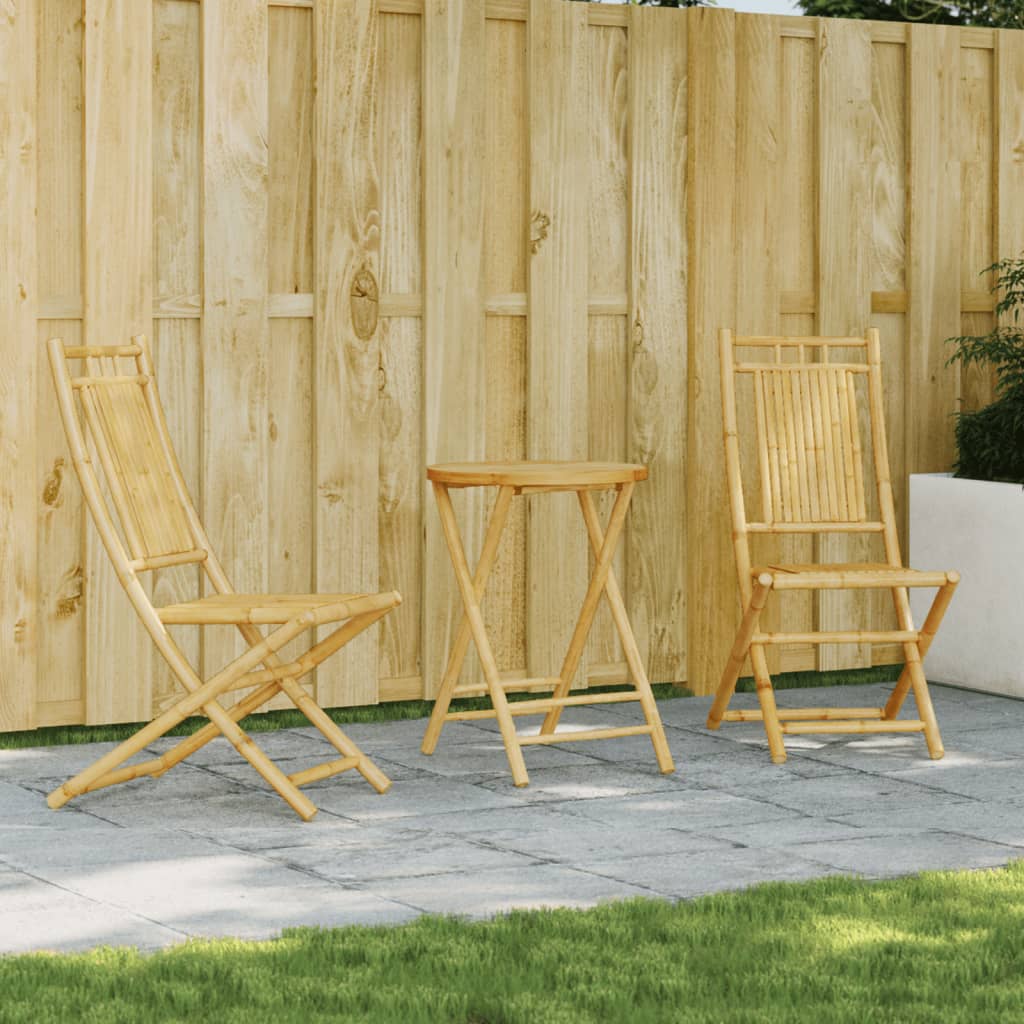 3 Piece Bistro Set Bamboo