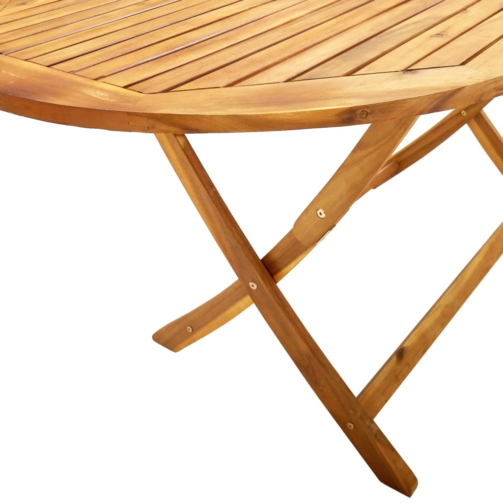 9 Piece Garden Dining Set Solid Wood Acacia and Textilene