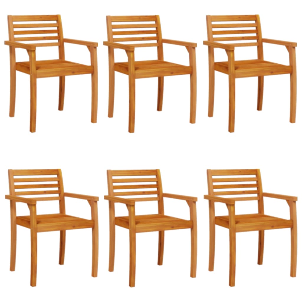 Garden Chairs 6 pcs 59x55x85 cm Solid Wood Acacia