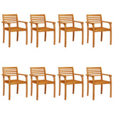 Garden Chairs 8 pcs 59x55x85 cm Solid Wood Acacia