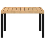 Garden Coffee Table Black 65x65x40 cm Aluminium