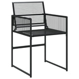 Garden Chairs 4 pcs Black Poly Rattan