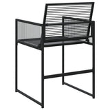 Garden Chairs 4 pcs Black Poly Rattan