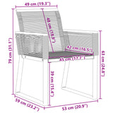 Garden Chairs 2 pcs Black Poly Rattan
