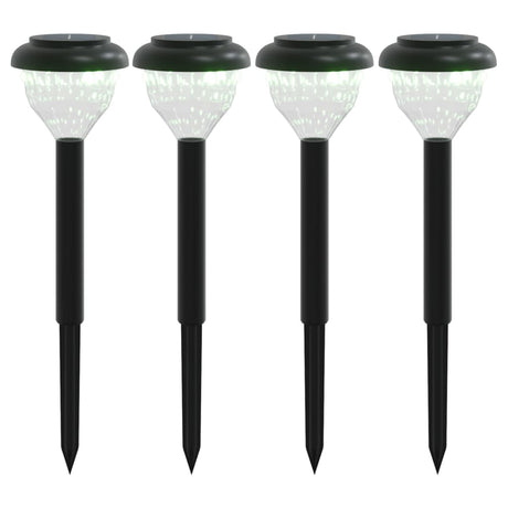 Solar Pathway Lights with Ground Spikes 4 pcs Warm White & RGB
