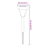 Solar Pathway Lights with Ground Spikes 12 pcs White