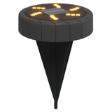 Solar Ground Lights with Ground Spikes Outdoor 12 pcs Warm White