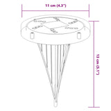 Solar Ground Lights with Ground Spikes Outdoor 4 pcs Warm White