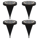 Solar Ground Lights with Ground Spikes Outdoor 4 pcs Warm White