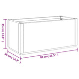 Garden Planter Dark Grey 80x36x35 cm PP
