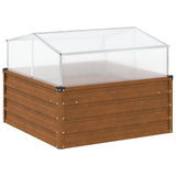 Garden Planter with Green House Weathering Steel