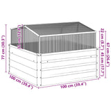 Garden Planter with Green House Weathering Steel