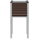 Garden Planter Brown 45x45x88 cm Steel