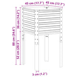 Garden Planter 45x45x88 cm Galvanised Steel